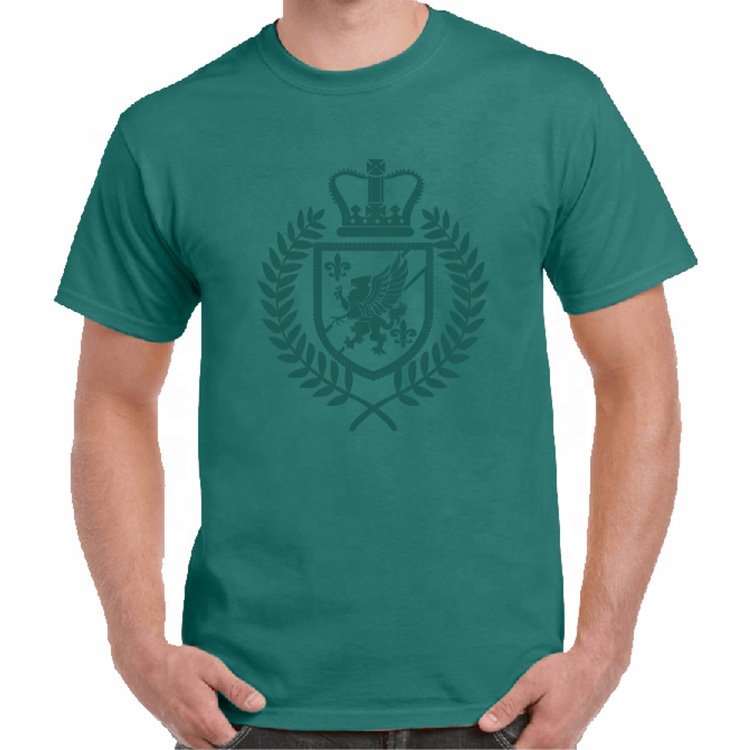 Customized new pattern flocking print design high quality men's t-shirt