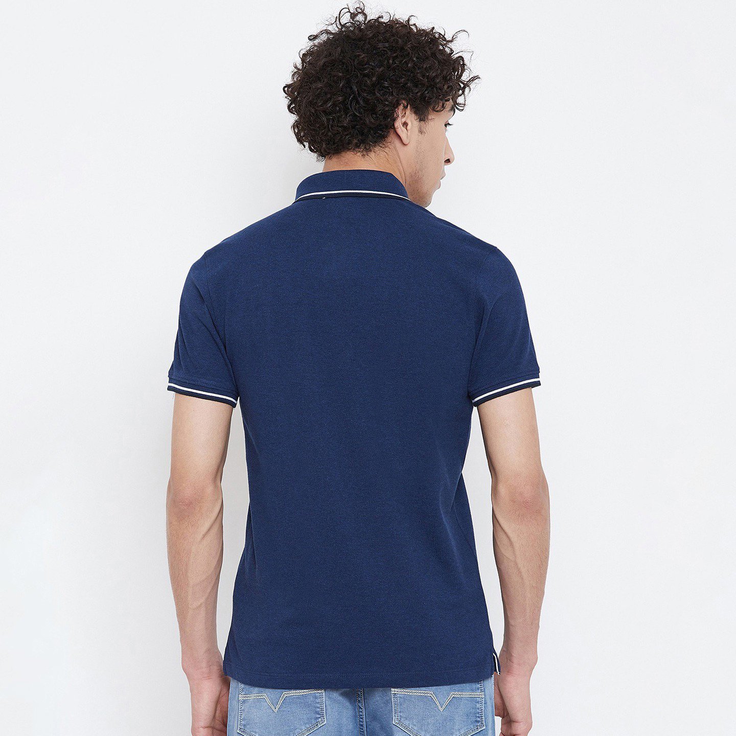 High Quality Men's Polo Shirts Blue Cotton Short Sleeve Embroidery Wholesale Solid Print Design Knitted Fabric