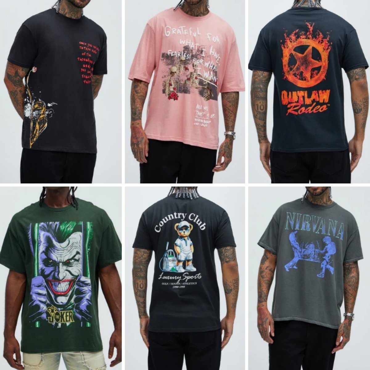 Wholesale men's pure cotton printed t-shirts Fashion t-shirts Men's t-shirts Random shipment