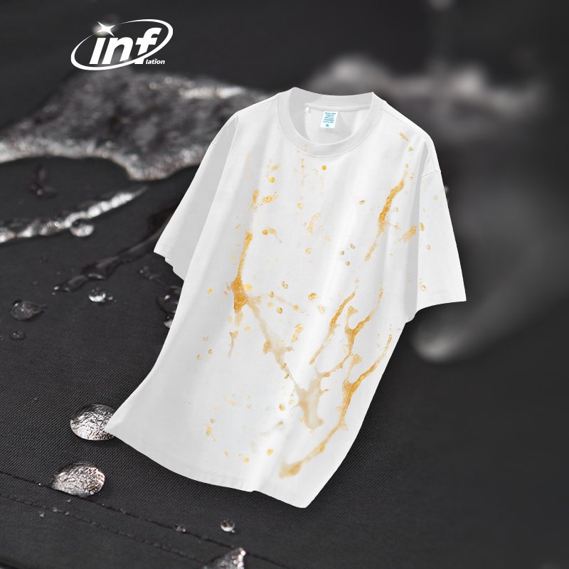 INFLATION Sorona Waterproof Heavy weight tshirts Blank black t shirt Oversized tshirt Men's T-Shirts