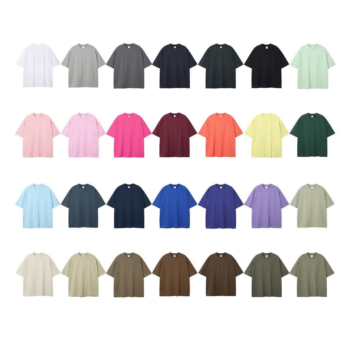 Summer New Product Trendy Brand 230G Double Yarn Pure Cotton Short Sleeve Men's T-shirt Large Men's T-shirt