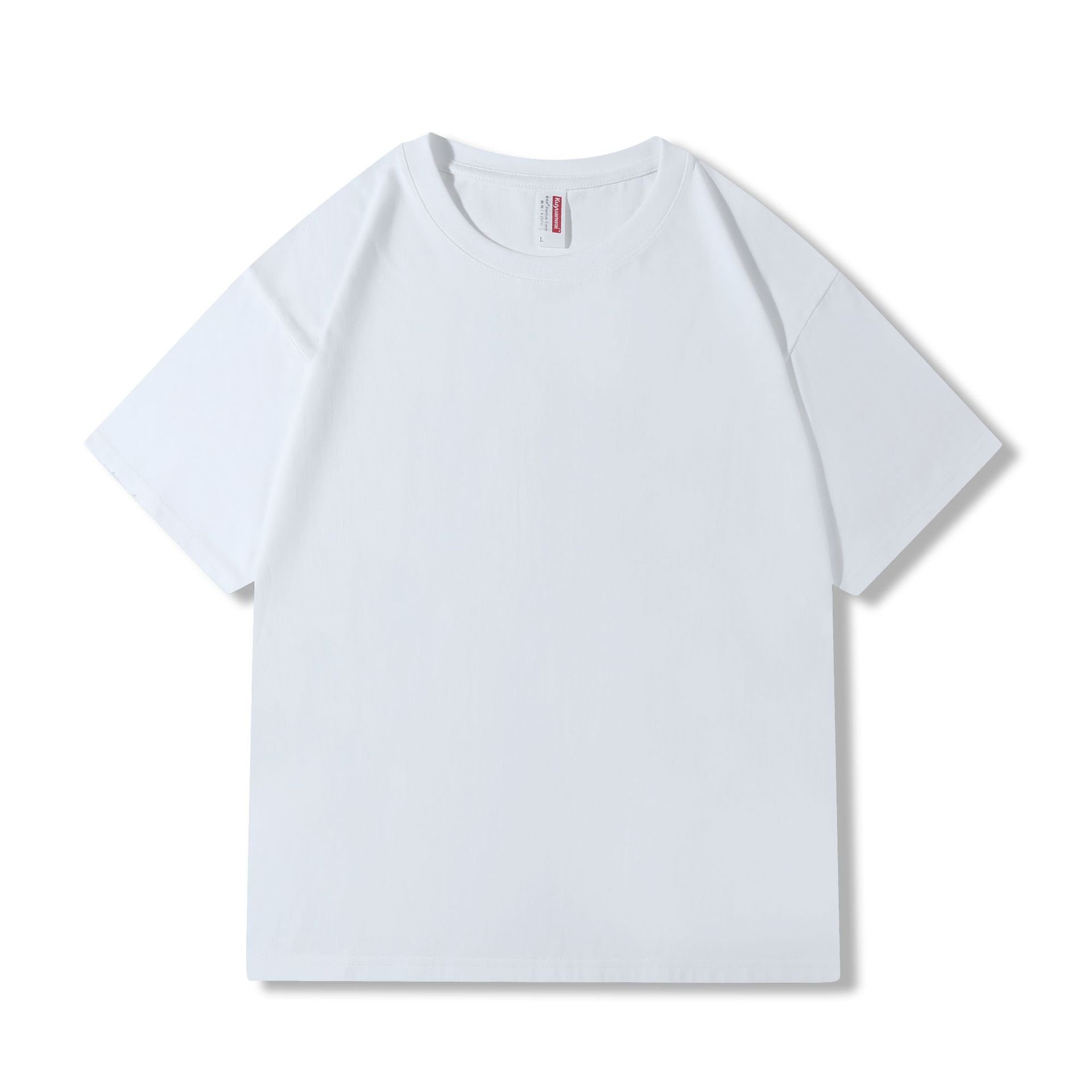 210g combed cotton solid color pure cotton round neck short sleeve custom printed for men's T-shirt
