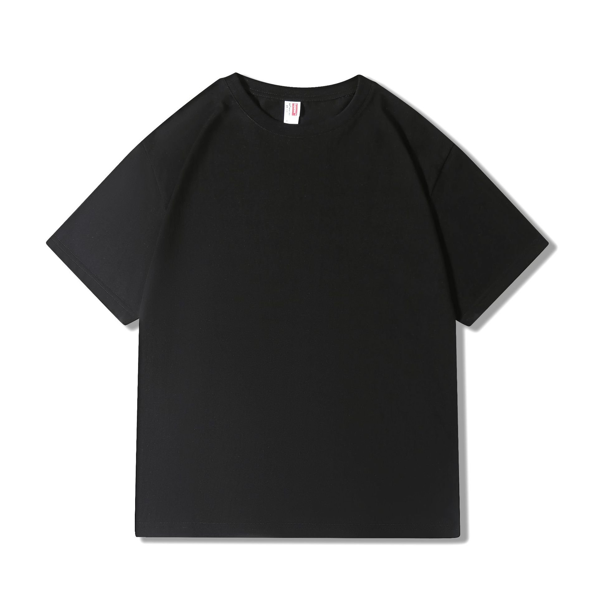 210g combed cotton solid color pure cotton round neck short sleeve custom printed for men's T-shirt
