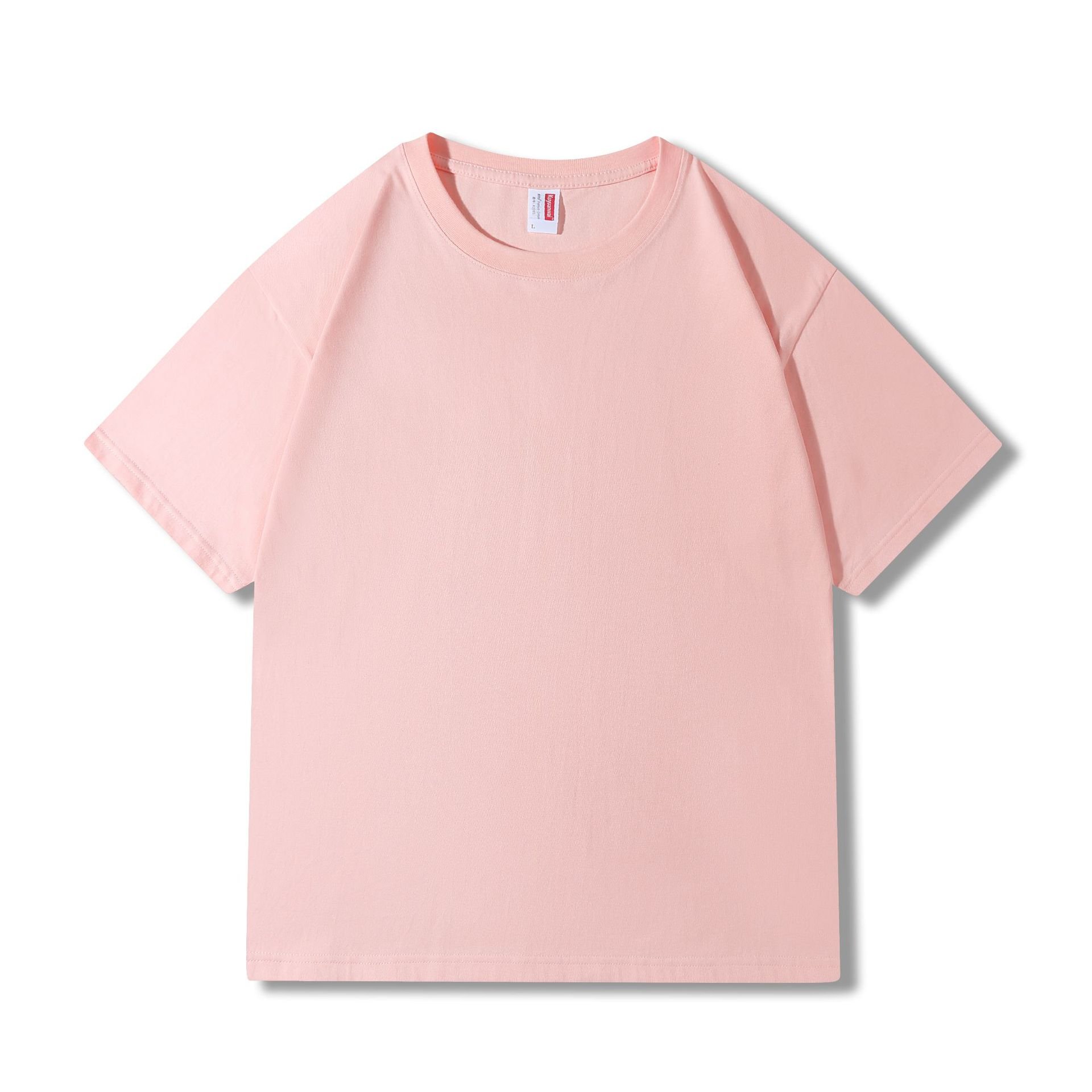 210g combed cotton solid color pure cotton round neck short sleeve custom printed for men's T-shirt