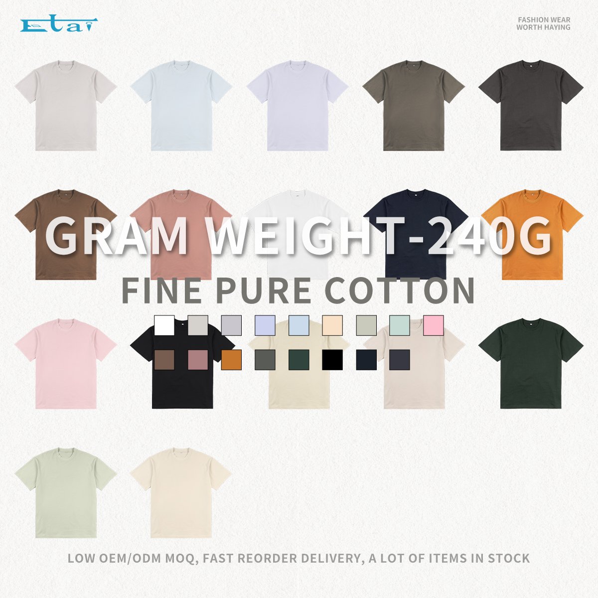 summer wholesale regular cotton men's t-shirts blank plain casual street wear custom t shirt for men