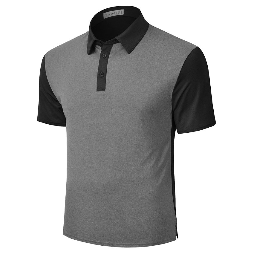 Men's polo t-shirts cool dry contrast collar design golf shirts Henley New Design Quick Dry Breathable Anit-wrinkle