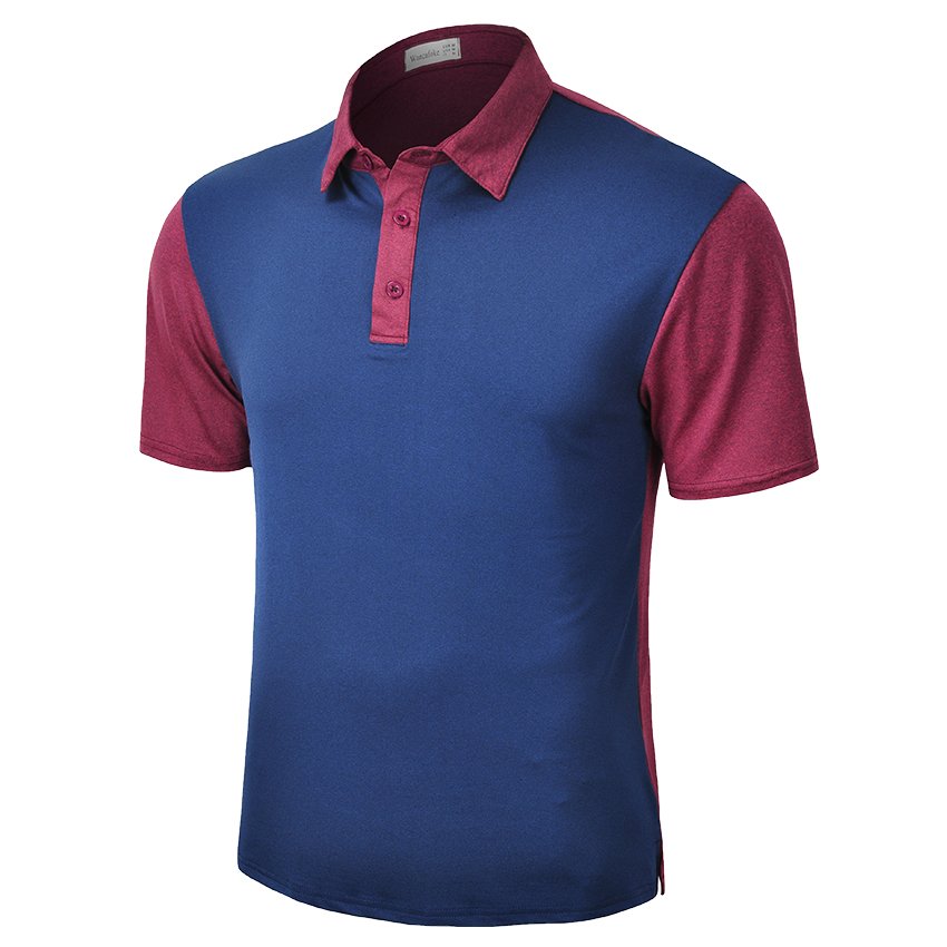 Men's polo t-shirts cool dry contrast collar design golf shirts Henley New Design Quick Dry Breathable Anit-wrinkle