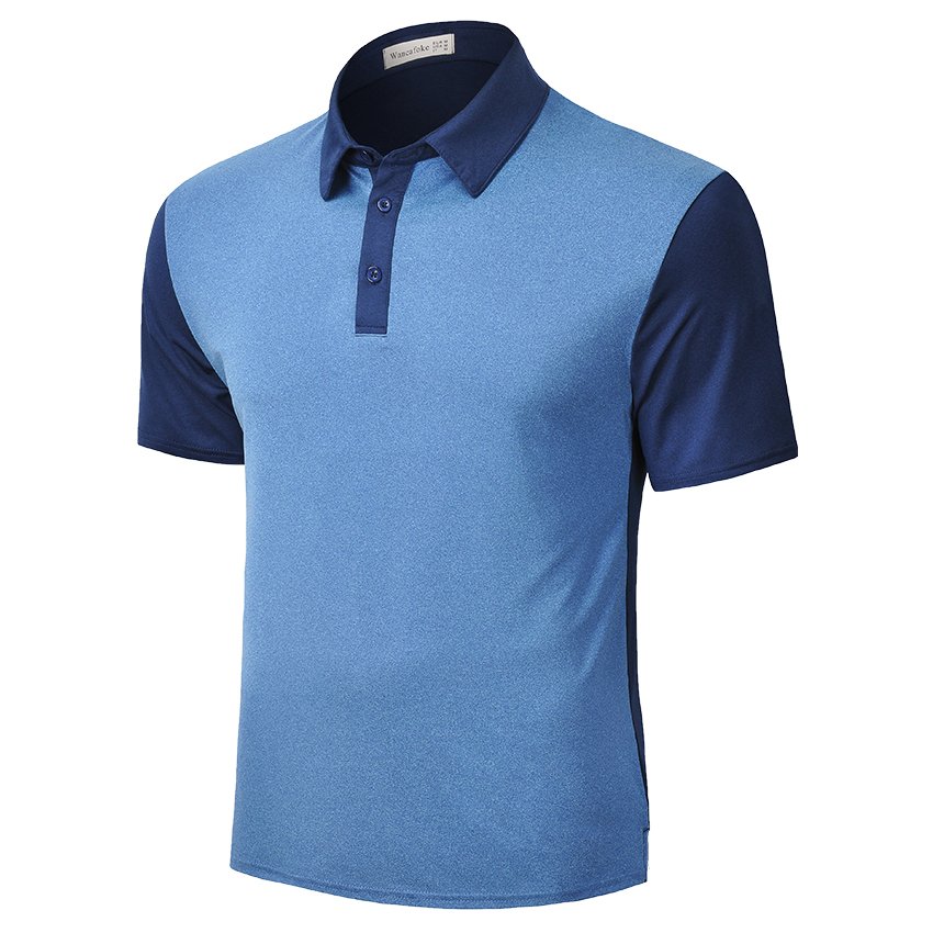 Men's polo t-shirts cool dry contrast collar design golf shirts Henley New Design Quick Dry Breathable Anit-wrinkle