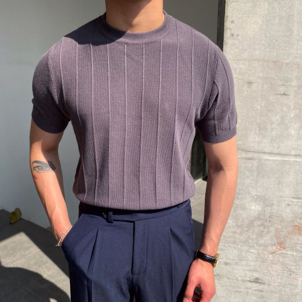 New Short Sleeve T-shirt for Men's Summer Fashion Simple Half Sleeve Breathable Loose Relaxed Fashion Brand T-shirt