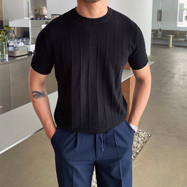 New Short Sleeve T-shirt for Men's Summer Fashion Simple Half Sleeve Breathable Loose Relaxed Fashion Brand T-shirt