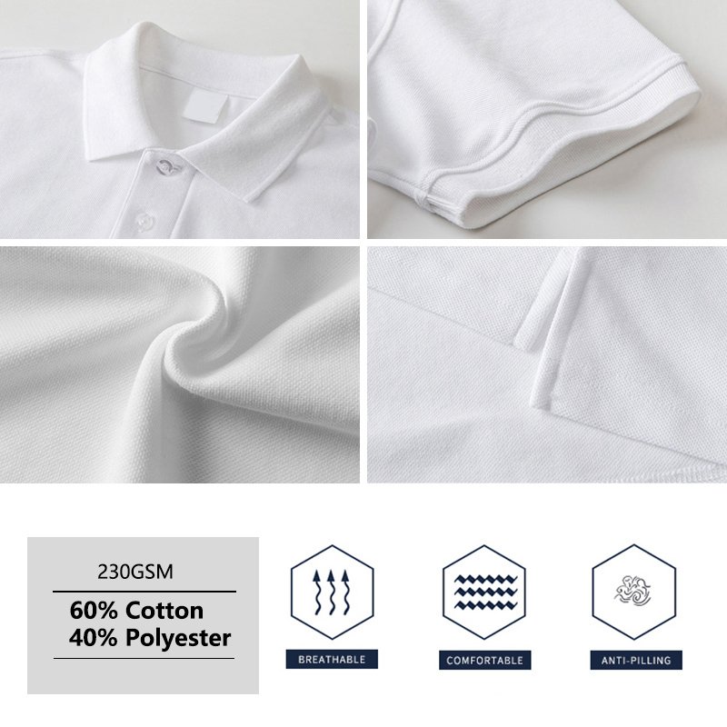 YLS Men's 230 Grams Quick-Dry Short Sleeve Athletic Performance Plus Size Men's Polo Shirts Golf Polo T-Shirts Pour Hommes Polo