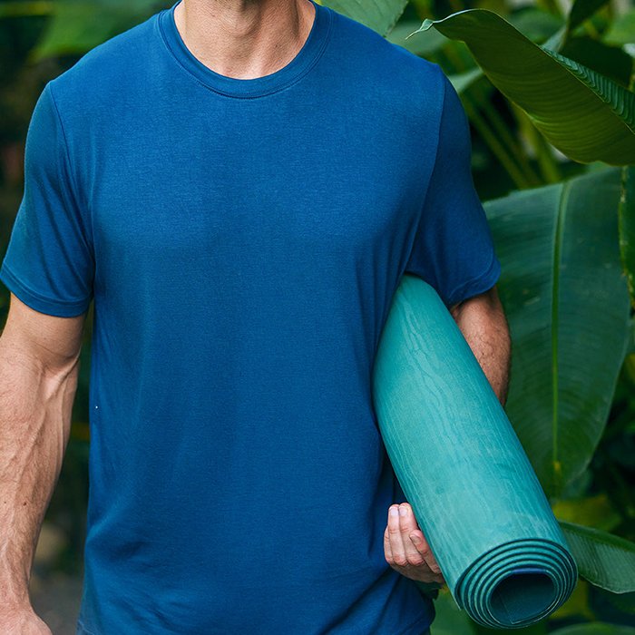 Wholesale 95% bamboo 5% elastic men regular fit t shirts custom logo cool men's T-shirts