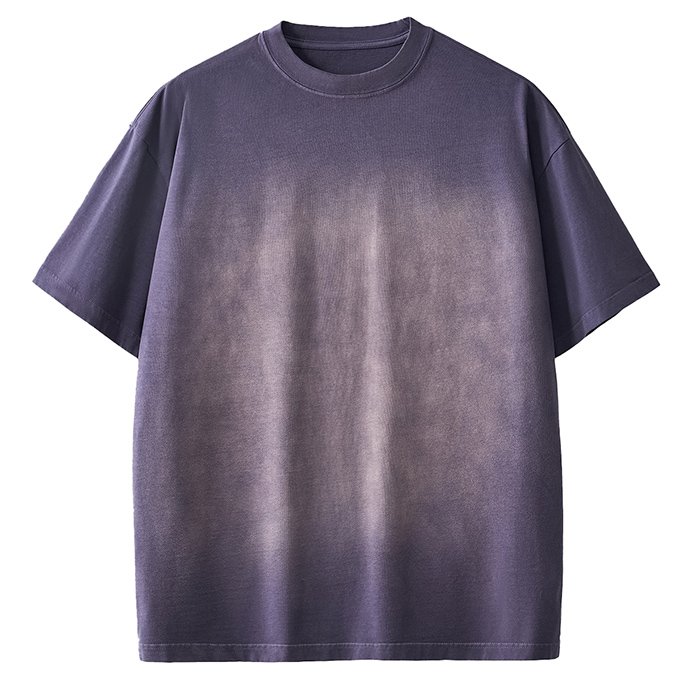 High Quality Sun Faded Vintage Oversized 280gsm 100% Cotton Street Wear Custom Men's Acid Wash Puff Printing DTG T-shirt