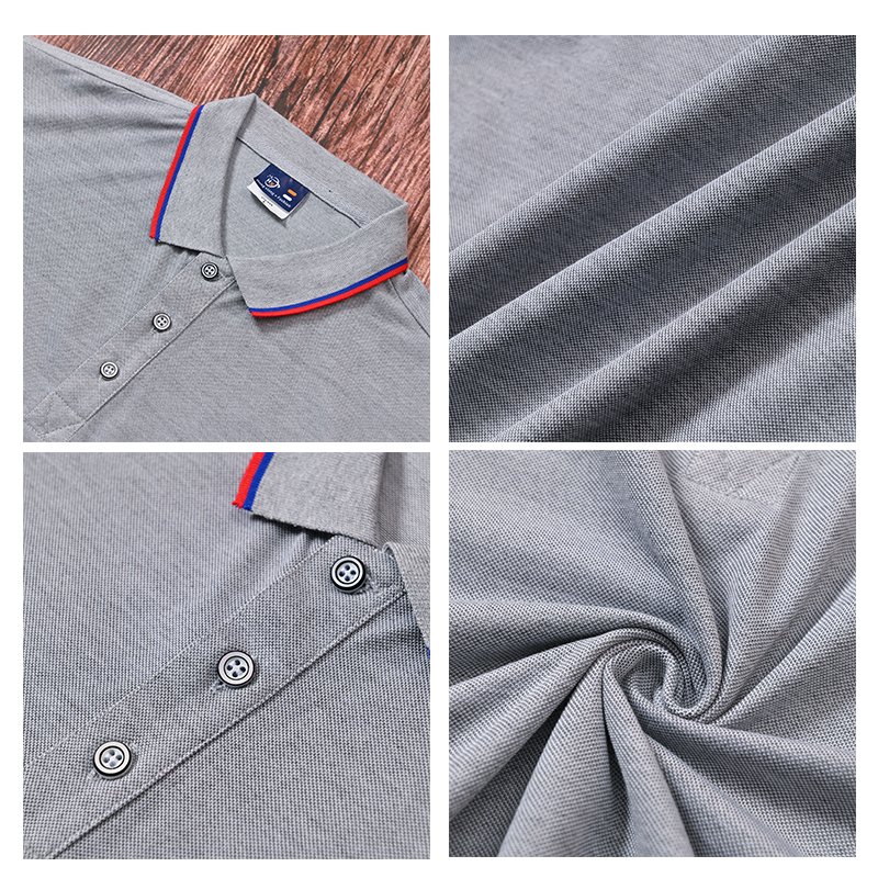 Navy cotton T-shirt Custom men's golf dry polo with embroidered logo