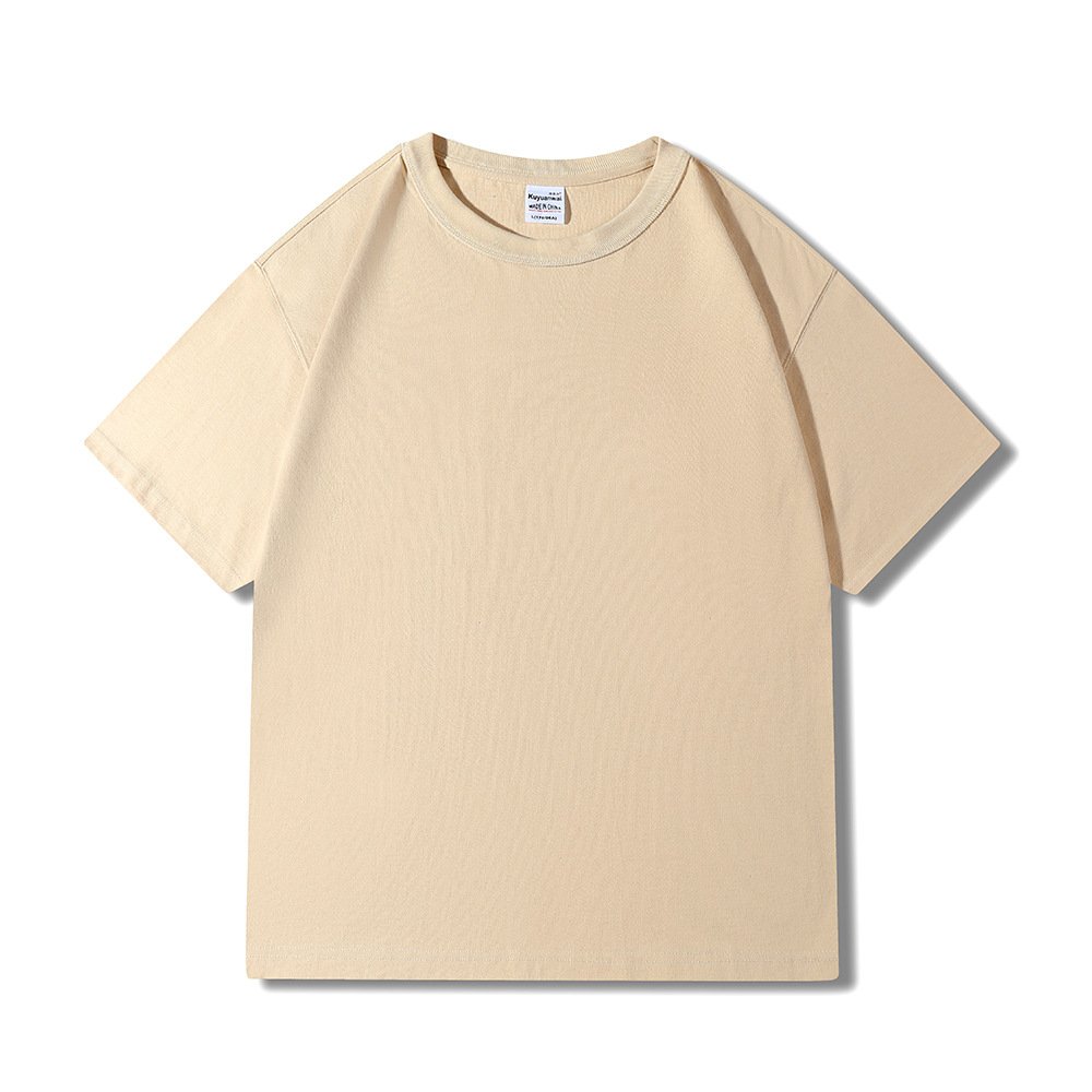 High Quality Blank T Shirt 100% Cotton Tshirts With Custom Logo Flocking Printed T Shirts Unisex Plus Size Men's T-shirts Men
