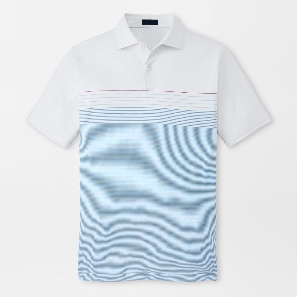 Custom Designer Logo Embroidered Breathable High Quality Polyester Spandex Short Sleeve Casual Striped Men's Golf Polo Shirt