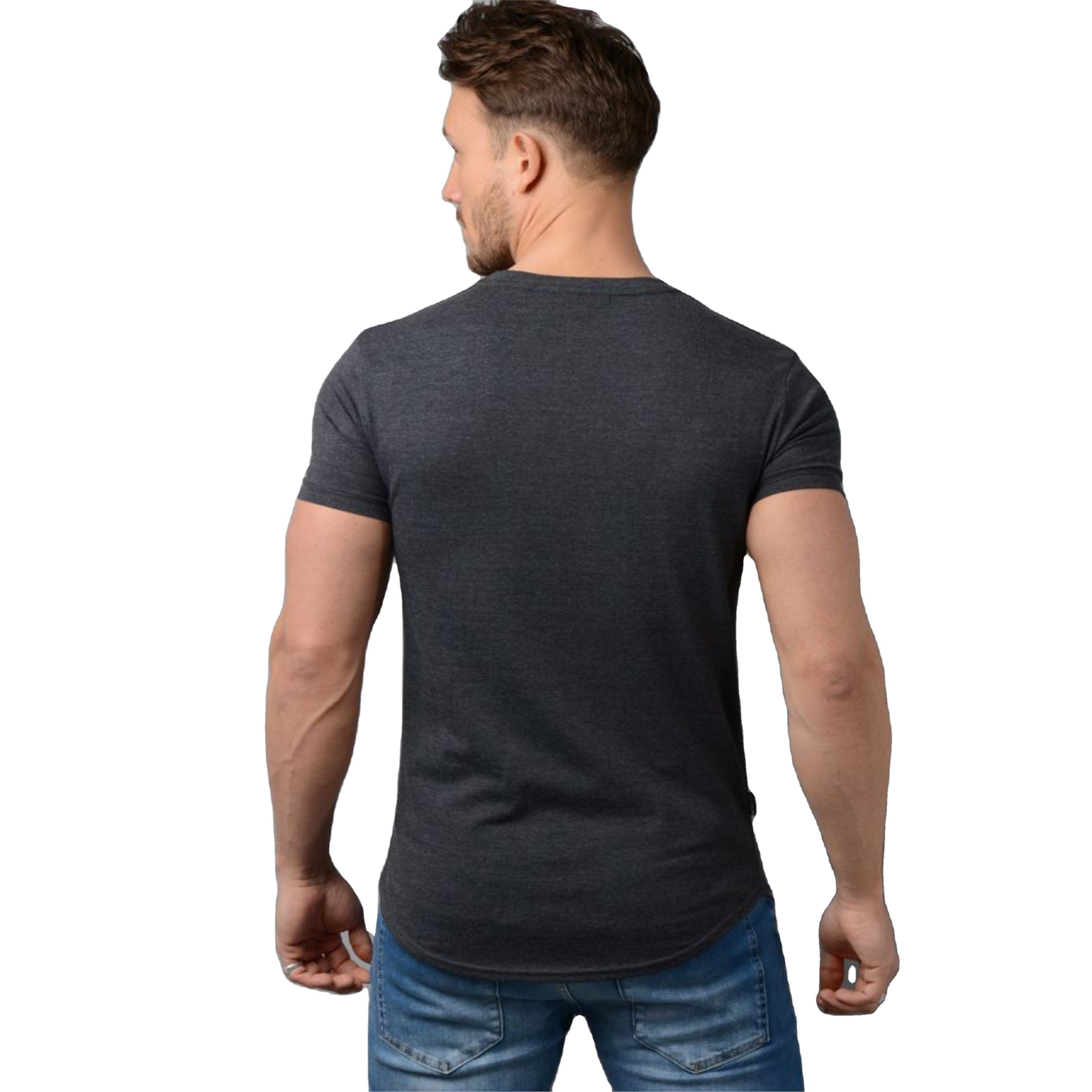 Custom Manufacturer Men's Longline Oversized T-Shirt: Fashion Short Sleeve with Extended Curved Hem