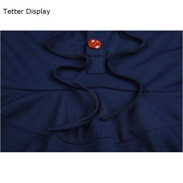 2021 Summer fashion mens high quality Solid Color Drawstring Button Stand Collar Long Sleeve T-Shirt For Men