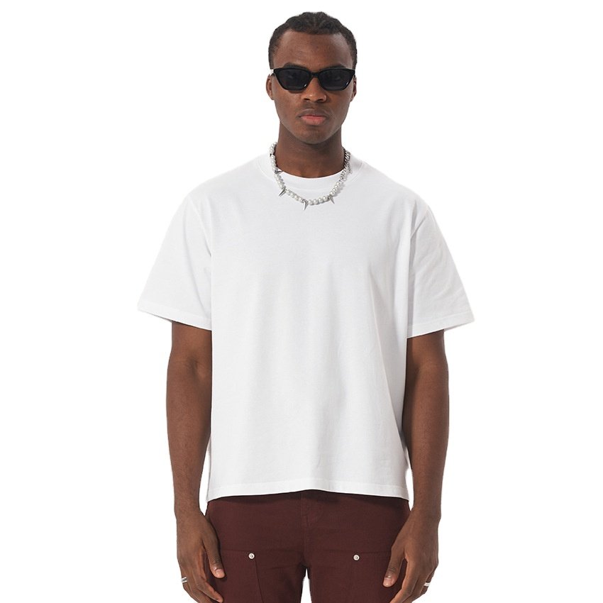 Custom crew neck sun faded screen printed cotton oversized vintage acid washed drop shoulder boxy cropped custom T Shirt