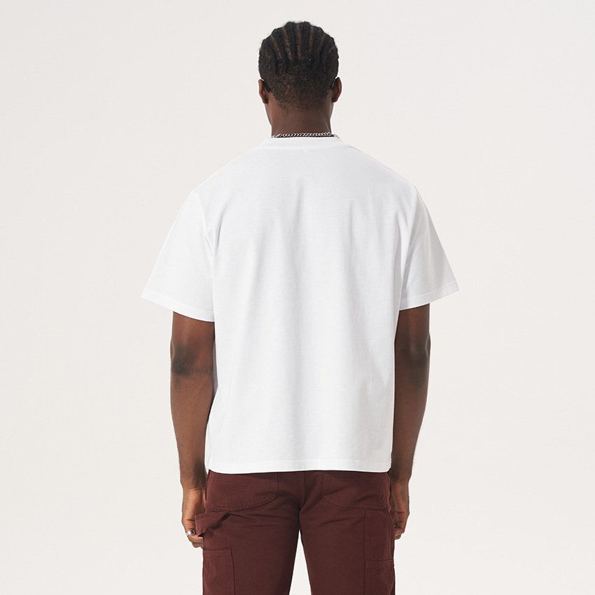 Custom crew neck sun faded screen printed cotton oversized vintage acid washed drop shoulder boxy cropped custom T Shirt