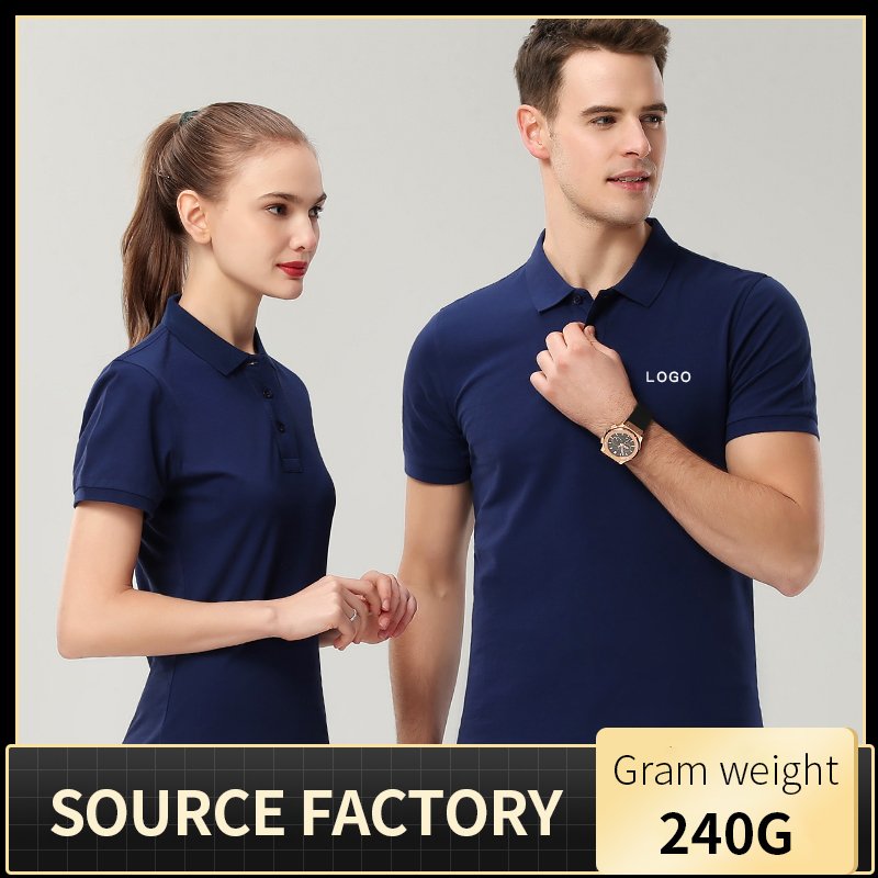Plain Polo custom collar Polo t shirt for Mens womens, custom printed 240 gsm Oem fabric customized fabric golf t shirts