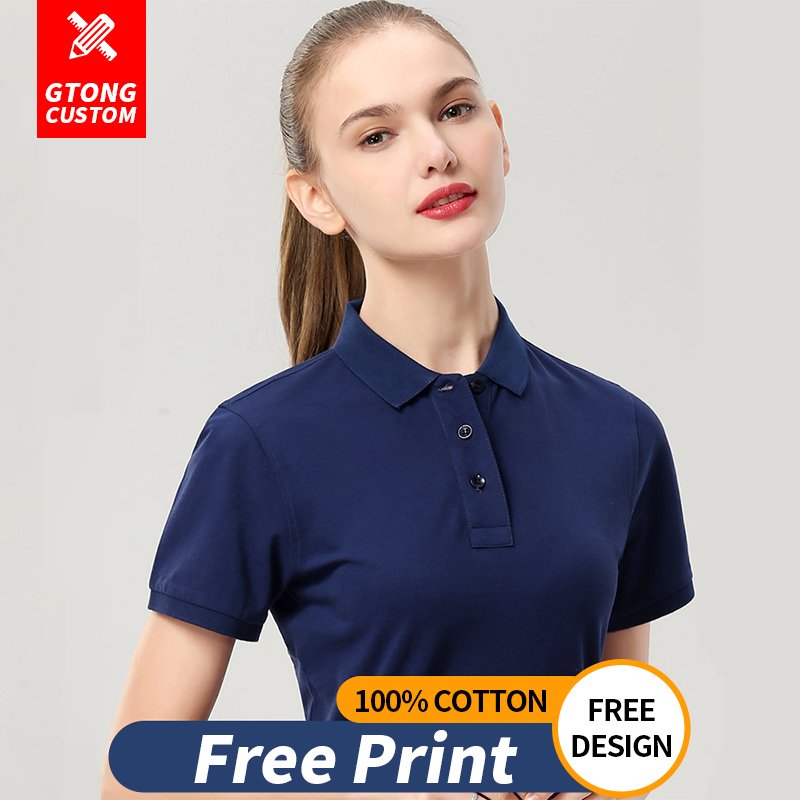 Plain Polo custom collar Polo t shirt for Mens womens, custom printed 240 gsm Oem fabric customized fabric golf t shirts