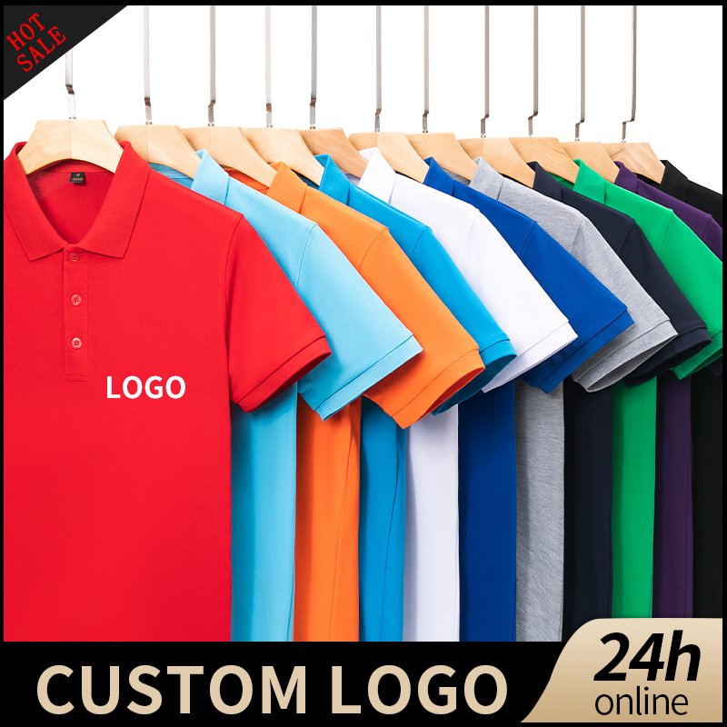 Plain Polo custom collar Polo t shirt for Mens womens, custom printed 240 gsm Oem fabric customized fabric golf t shirts
