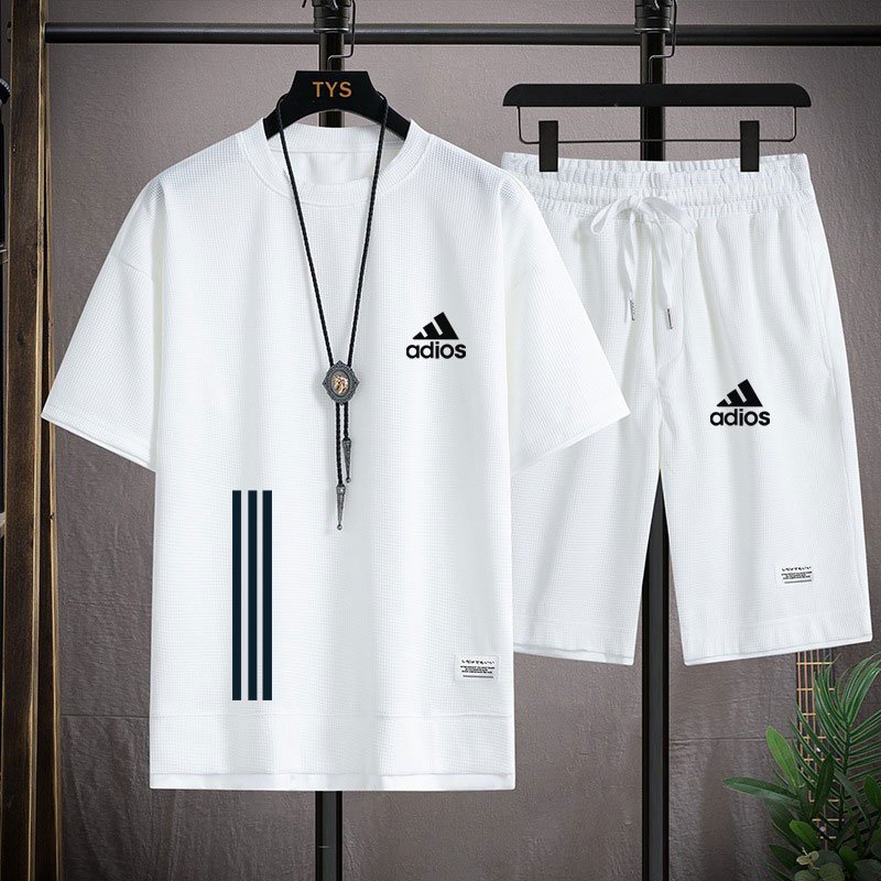 Hot Selling Men's Summer Thin Quick Drying Sportswear Men's Set With Short Sleeve Top And Sport Shorts