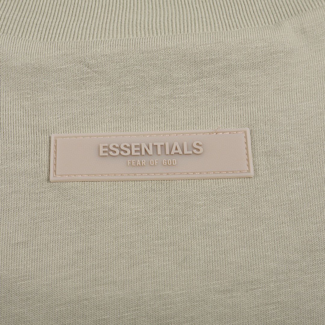 24ss summer men's t-shirts High Street Double line short sleeve 220g cotton short sleeve ESS High Street clothes