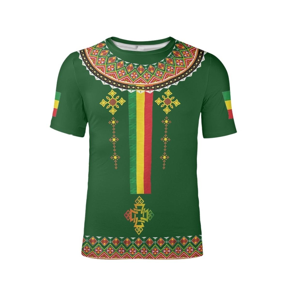 Ethiopia Ethipian Tribal Mens T shirts Drop Shipping Products 2023 Custom Logo O neck Short Sleeve Tees Summer Oversized Tops