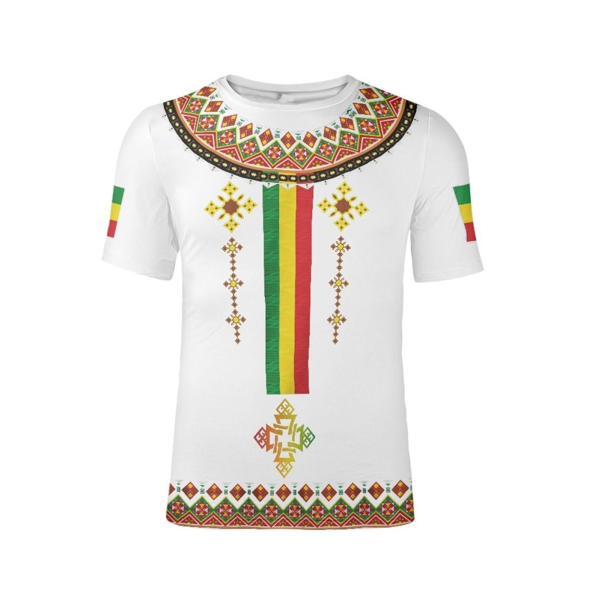 Ethiopia Ethipian Tribal Mens T shirts Drop Shipping Products 2023 Custom Logo O neck Short Sleeve Tees Summer Oversized Tops