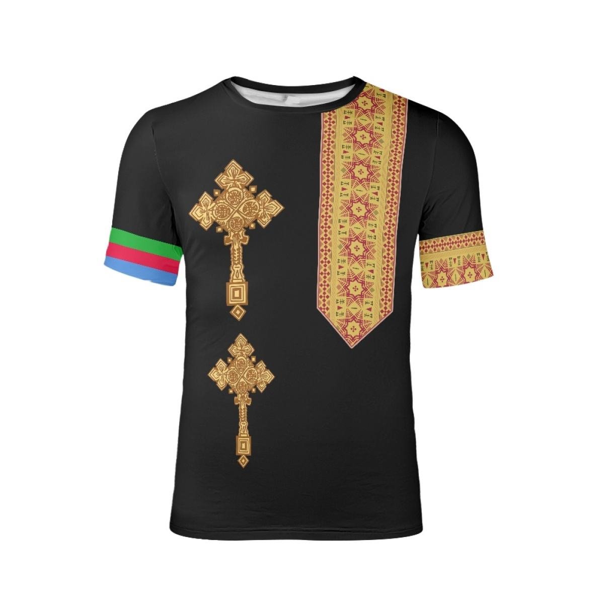 Ethiopia Ethipian Tribal Mens T shirts Drop Shipping Products 2023 Custom Logo O neck Short Sleeve Tees Summer Oversized Tops