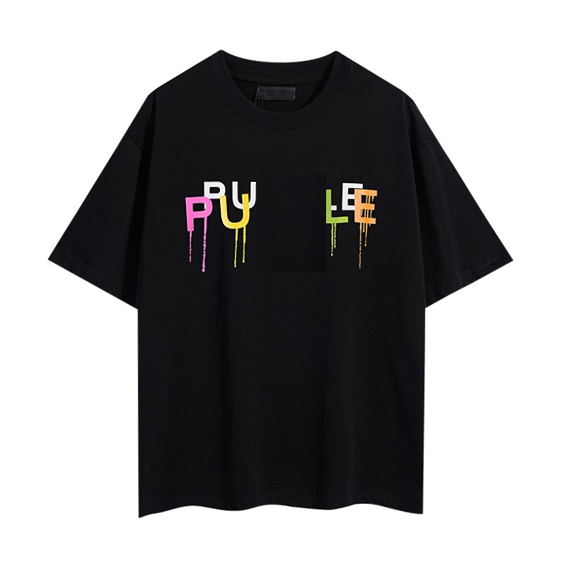 2024 summer new cross-border color letter print casual loose T-shirt for men and women