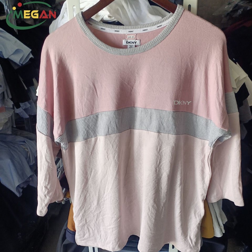 Megan Branded Used Tops Clothes Long Sleeve White Cotton Used Men's T-Shirts In Bulks