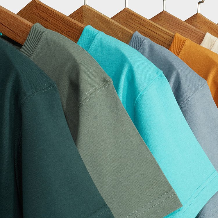 JF 300 GSM OEM Solid Color Print Shirts Logo Customization 100%Cotton Top Short Sleeve Plus Size Unisex Men Women T-shirt