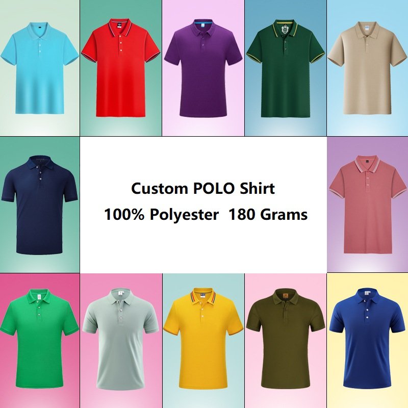 Wholesale Custom Short Sleeve Polo Men's T-Shirts Plus Size Work Clothes Golf Unisex Polo Shirts plain t-shirt sport tshirt