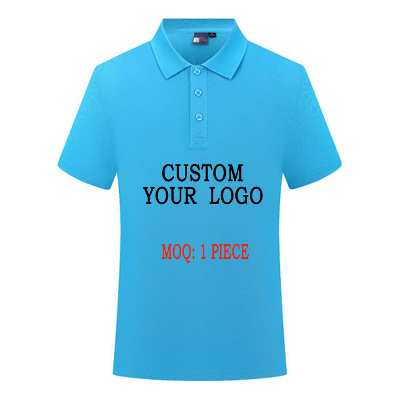 Summer lapel shop short sleeved work clothes T-shirt work clothes men's polo shirts