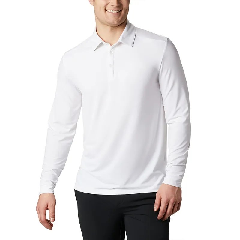Customized Quick Dry Long Sleeve polo polyester T-shirt Jersey buttons Golf Polo Shirt Men's Shirt