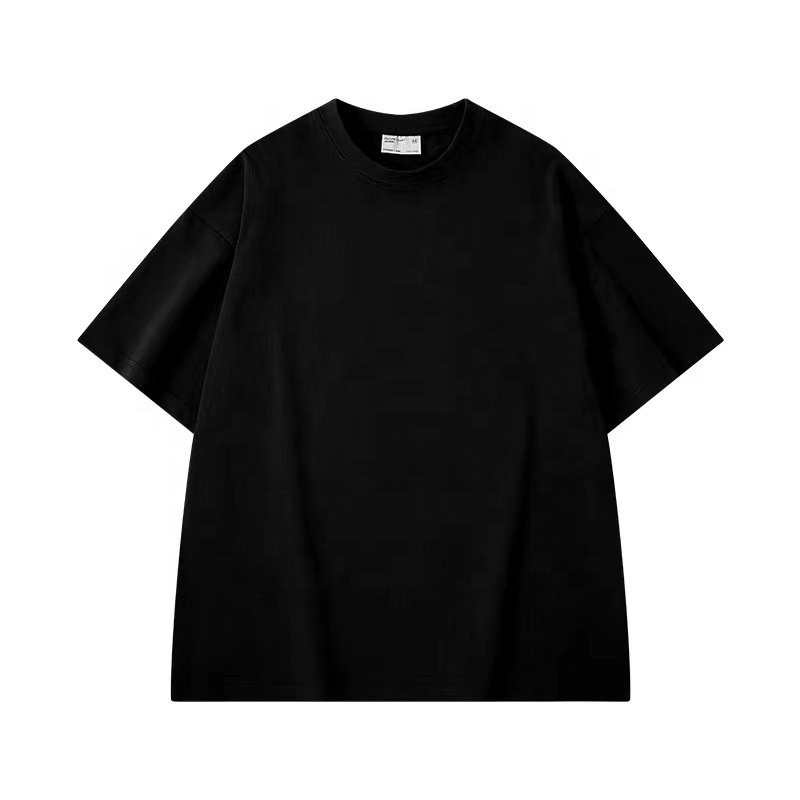 High Quality 100% Cotton Heavyweight 300gsm Unisex Oversize Loose Fit Solid Color Casual Short Sleeve Men's & Women's T-shirt