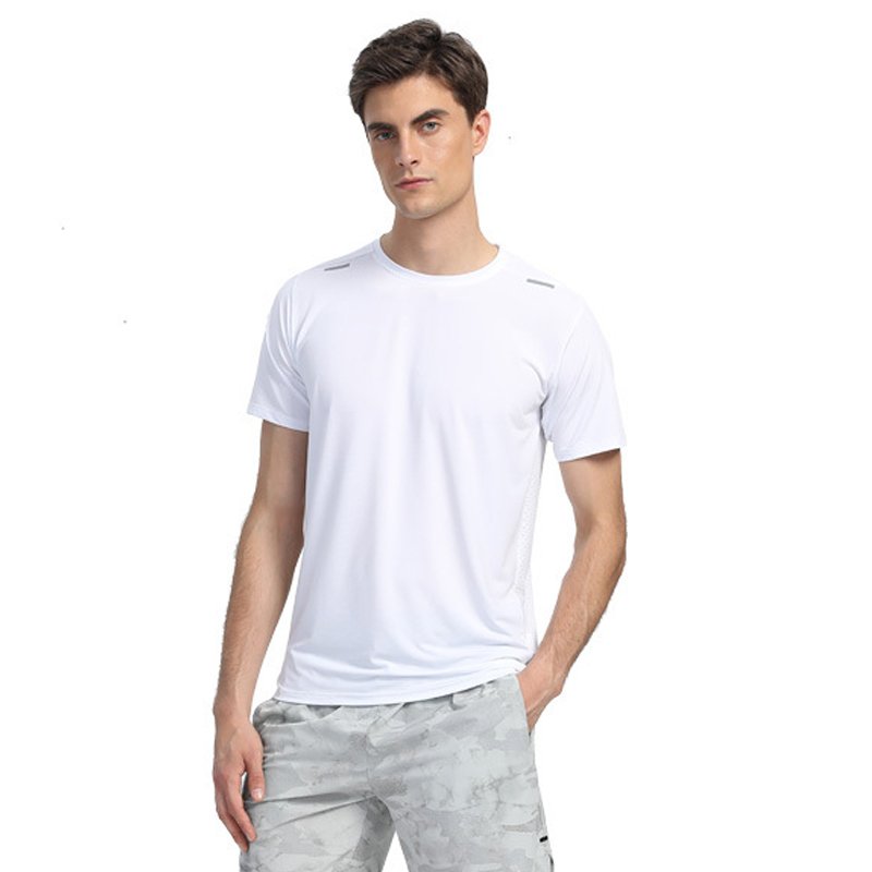 Custom Summer Breathable Polyester Quick Dry Running T Shirt For Men Fitness Athletic Gym Sports Wear Men's T-Shirts