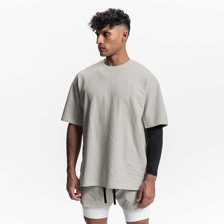 Wholesale Men Blank T-shirt Custom Quality Cotton Loose Drop Shoulder Oversized T Shirt