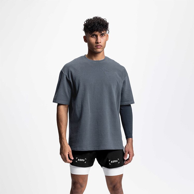 Wholesale Men Blank T-shirt Custom Quality Cotton Loose Drop Shoulder Oversized T Shirt