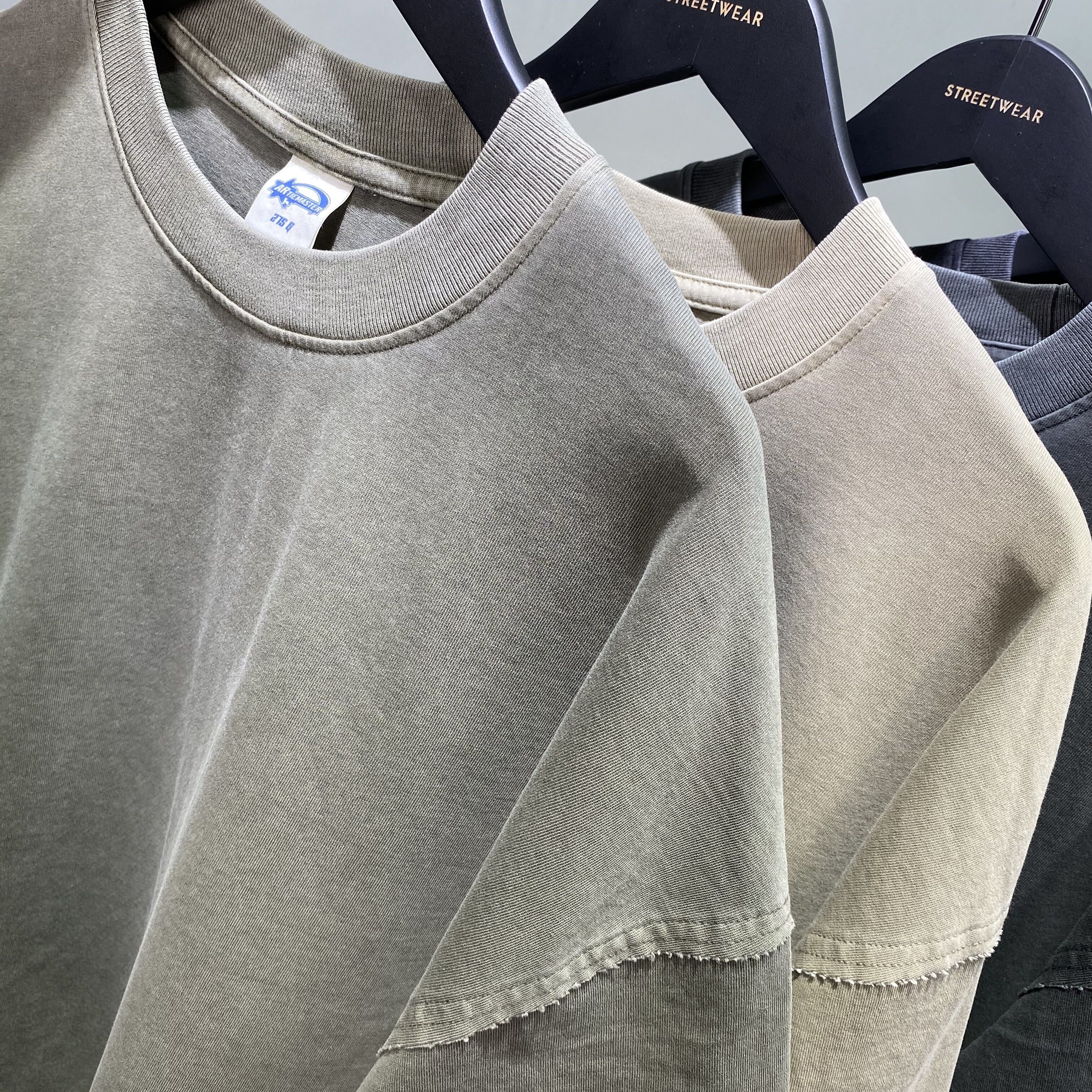 Vintage Wash Tshirt Men's T-shirts Wholesale Clothing Plain Heavyweight Cotton Custom Logo Oversized Hemmin Batik T-shirt