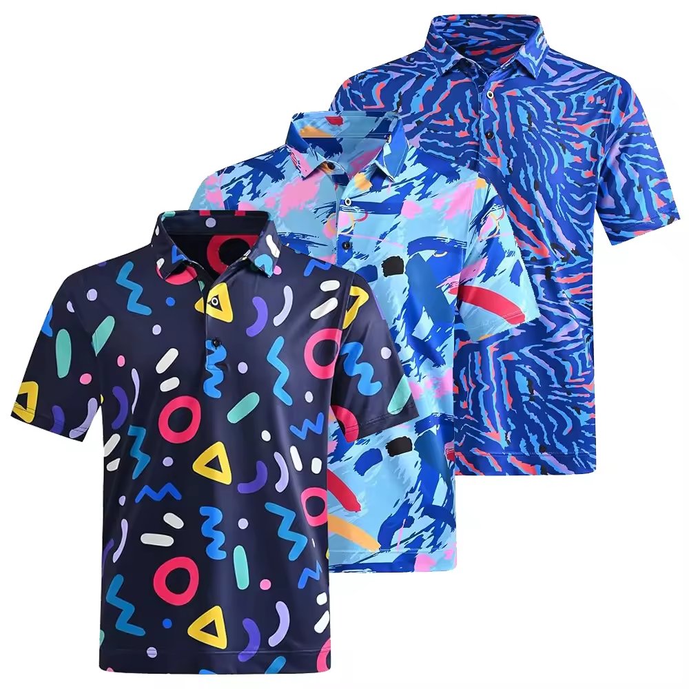 OEM custom logo printed sublimated men's t-shirts sport fashion golf polo t-shirt custom polo shirts for men