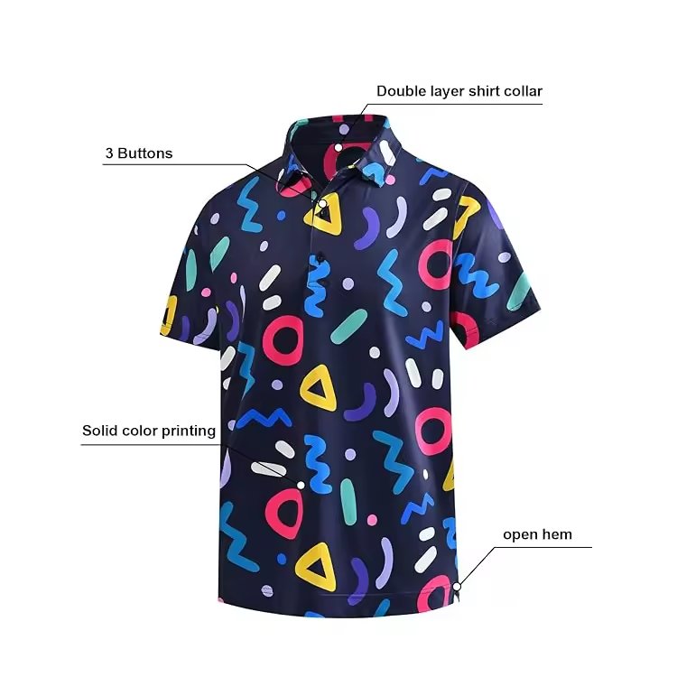OEM custom logo printed sublimated men's t-shirts sport fashion golf polo t-shirt custom polo shirts for men