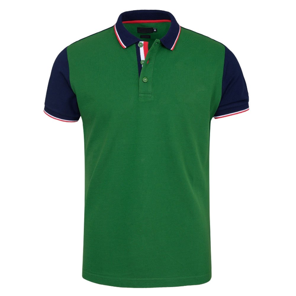 Solid Color Men's Short-Sleeved Polo Shirt Customized Logo Printed Breathable polo shirts