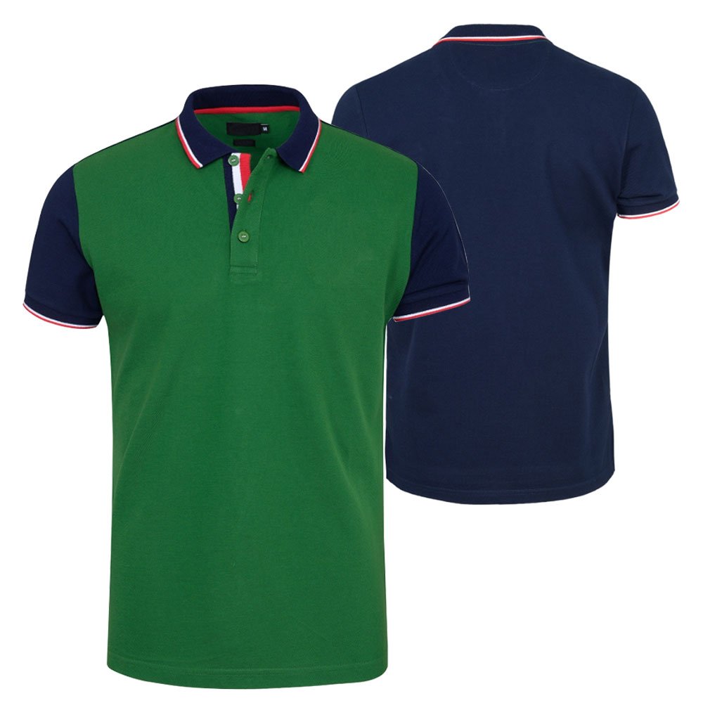 Solid Color Men's Short-Sleeved Polo Shirt Customized Logo Printed Breathable polo shirts