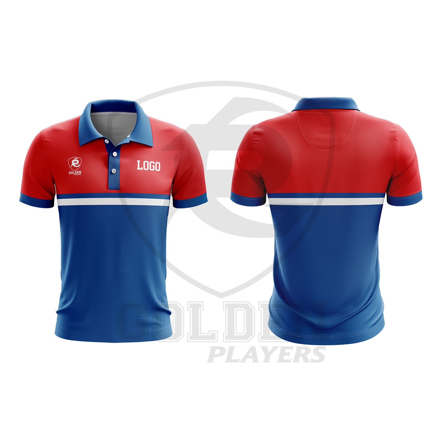 Polyester High Quality Sublimation Polo Shirts For Men's Short Sleeve Crew Neck Sublimation Polo Shirts