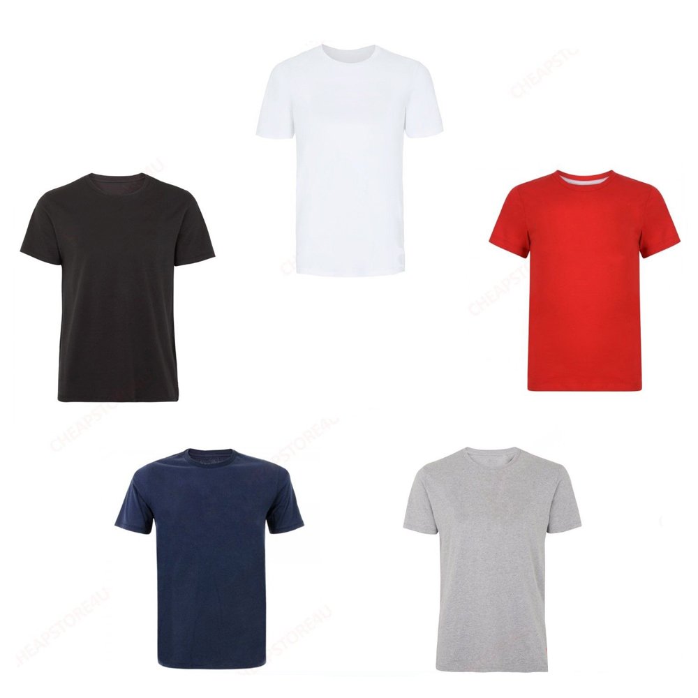 tshirt Men short sleeve crew neck T-shirt For Adults Cotton Men T-Shirts