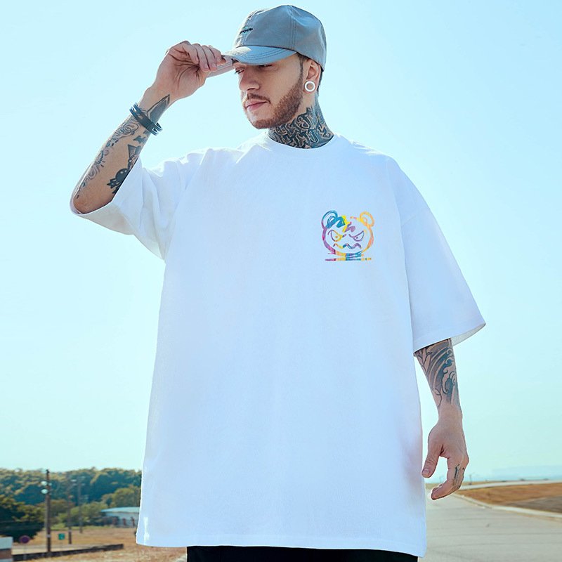 men's t-shirts Pattern T-shirt printed short sleeved T shirt summer fashion street hip hop High Street loose top